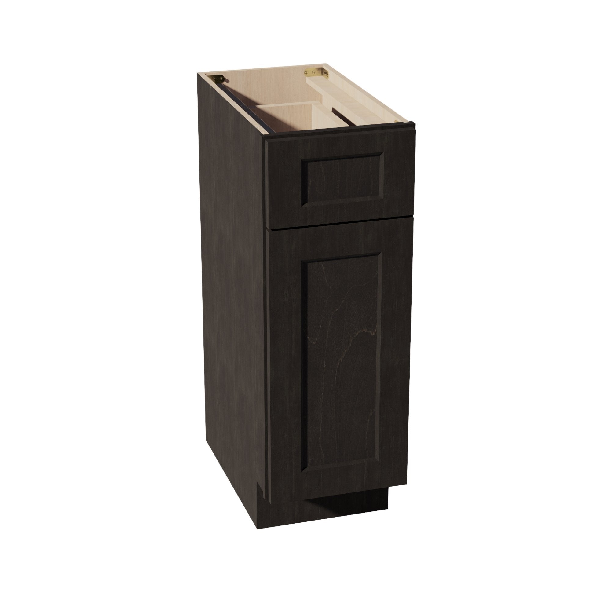 HG-VB1221: Dark Gray Shaker 12"W x 34-1/2"H x 21"D 1 Door & 1 Drawer Single Door Vanity Base Cabinets