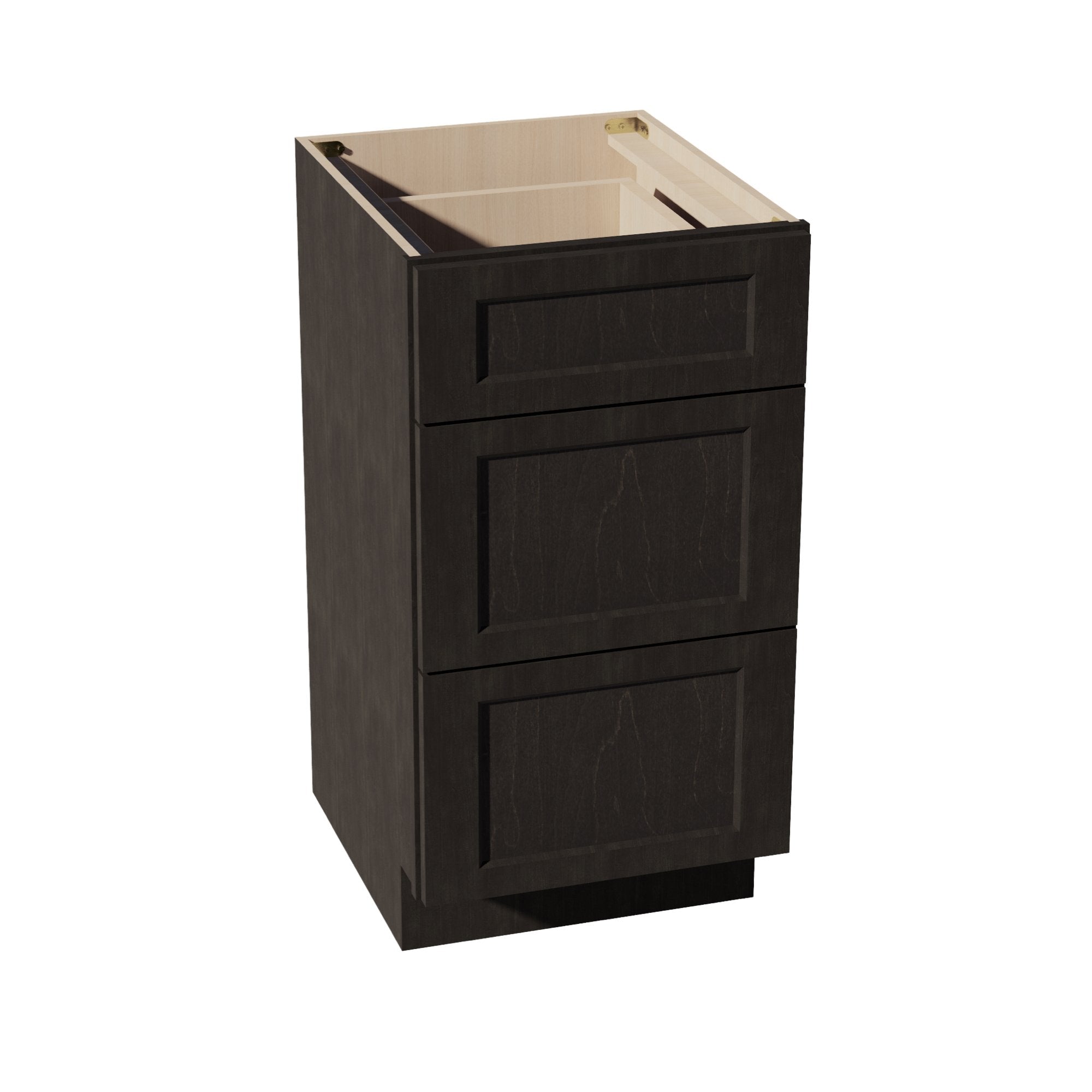 HG-VDB1821: Dark Gray Shaker 18"W x 34-1/2"H x 21"D  3 Drawers Vanity Base Cabinets