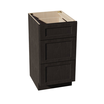 HG-VDB1821: Dark Gray Shaker 18"W x 34-1/2"H x 21"D  3 Drawers Vanity Base Cabinets