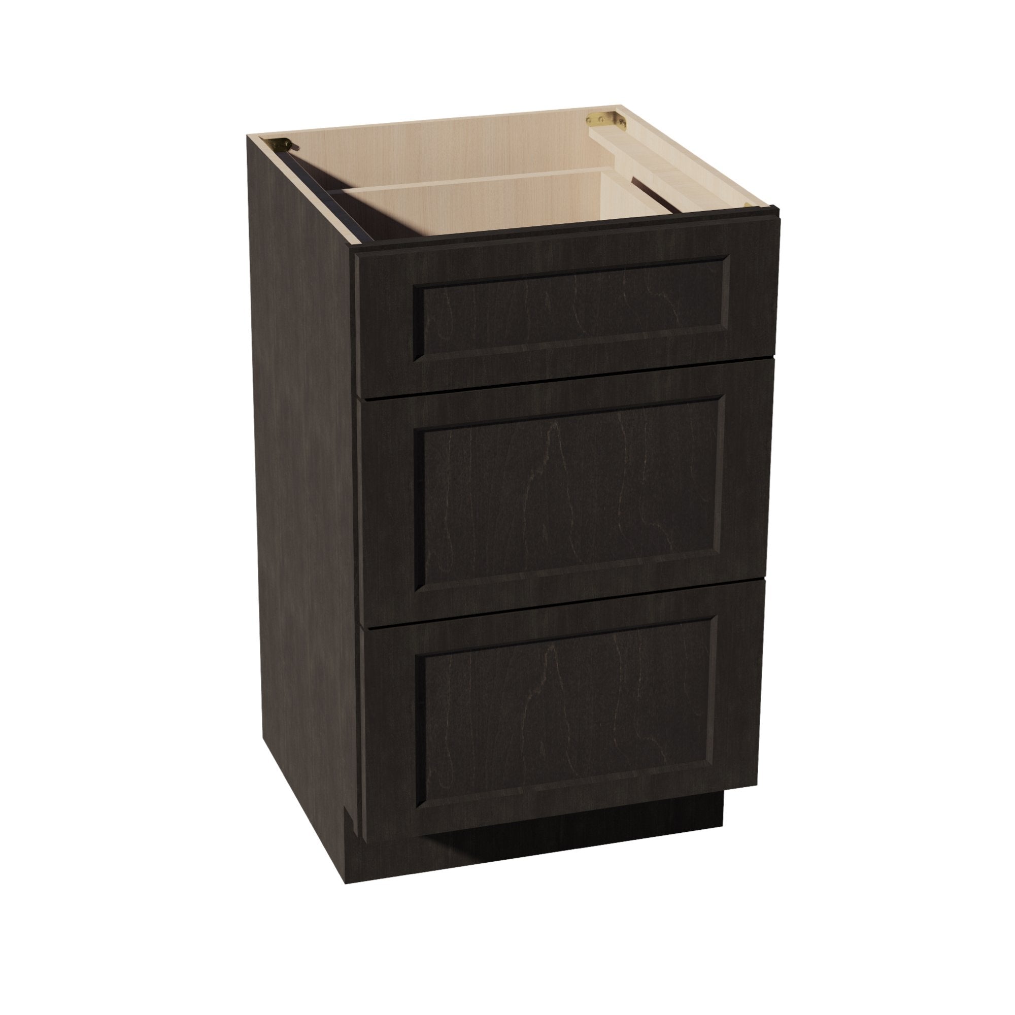 HG-VDB2121: Dark Gray Shaker 21"W x 34-1/2"H x 21"D  3 Drawers Vanity Base Cabinets