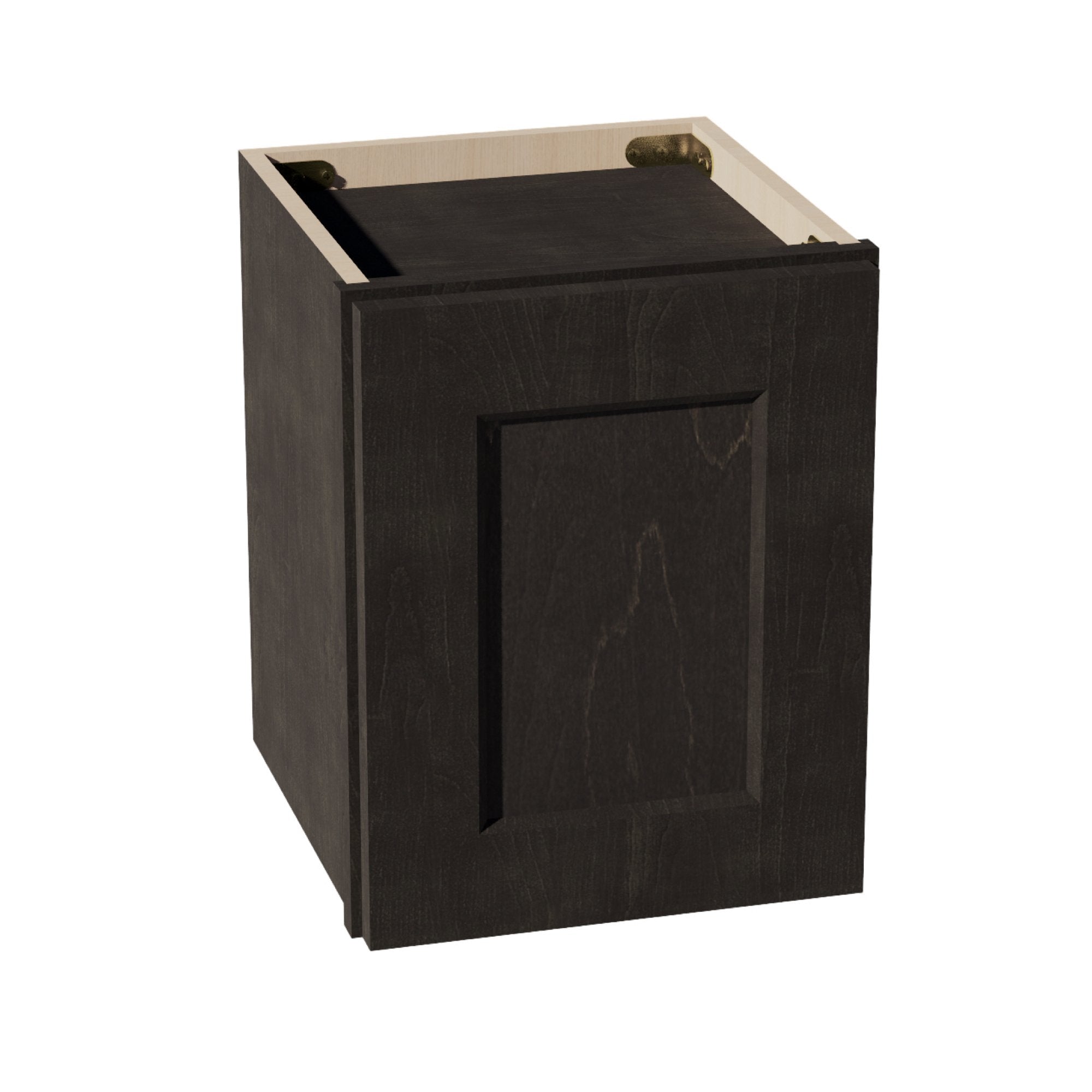 HG-W1215: Dark Gray Shaker 12"W x 15"H 1 Door Standard Wall Bridge Cabinet