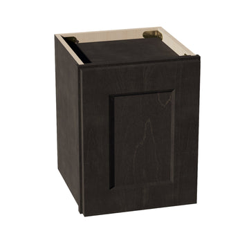 HG-W1215: Dark Gray Shaker 12"W x 15"H 1 Door Standard Wall Bridge Cabinet