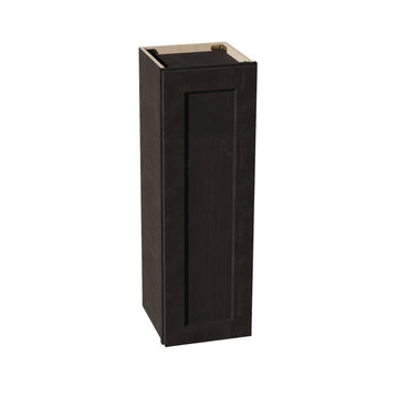 HG-W1236: Dark Gray Shaker 12"W x 36"H 1 Door & 2 Shelves Standard Wall Cabinet