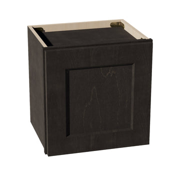 HG-W1515: Dark Gray Shaker 15"W x 15"H 1 Door Standard Wall Bridge Cabinet