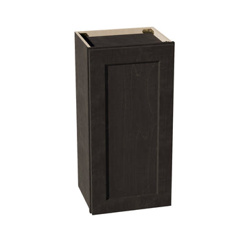 HG-W1530: Dark Gray Shaker 15"W x 30"H 1 Door & 2 Shelves Standard Wall Cabinet