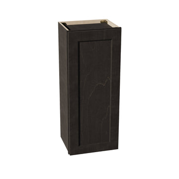 HG-W1536: Dark Gray Shaker 15"W x 36"H 1 Door & 2 Shelves Standard Wall Cabinet