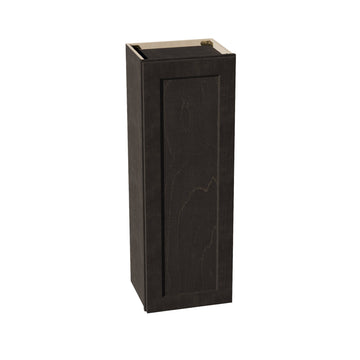 HG-W1542: Dark Gray Shaker 15"W x 42"H 1 Door & 3 Shelves Standard Wall Cabinet