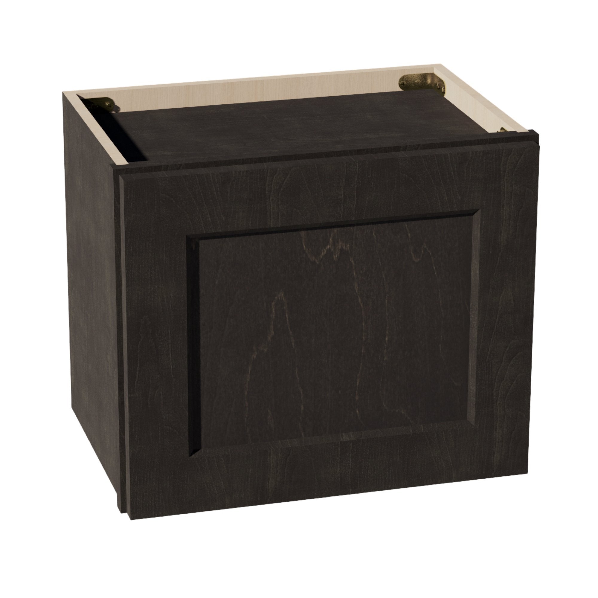 HG-W1815: Dark Gray Shaker 18"W x 15"H 1 Door Standard Wall Bridge Cabinet