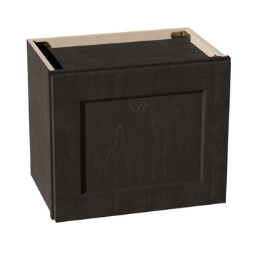 HG-W1815: Dark Gray Shaker 18"W x 15"H 1 Door Standard Wall Bridge Cabinet