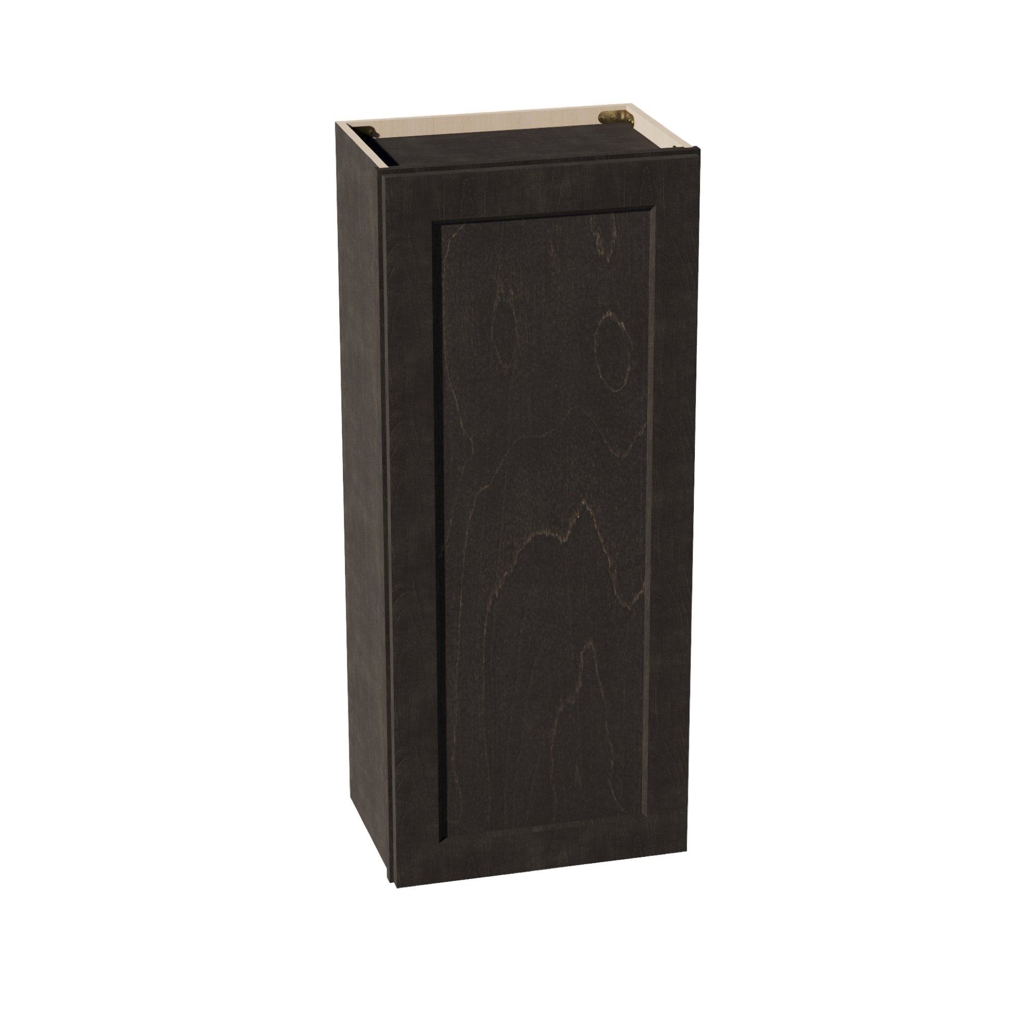 HG-W1842: Dark Gray Shaker 18"W x 42"H 1 Door & 3 Shelves Standard Wall Cabinet