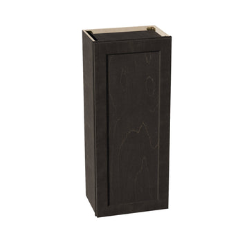 HG-W1842: Dark Gray Shaker 18"W x 42"H 1 Door & 3 Shelves Standard Wall Cabinet