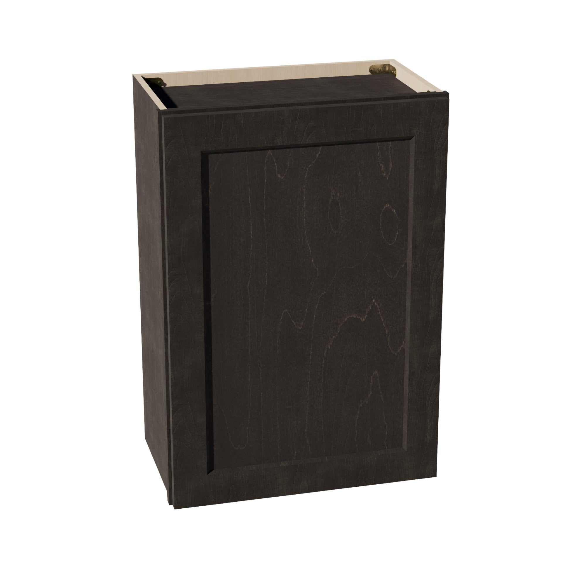 HG-W2130: Dark Gray Shaker 21"W x 30"H 1 Door & 2 Shelves Standard Wall Cabinet