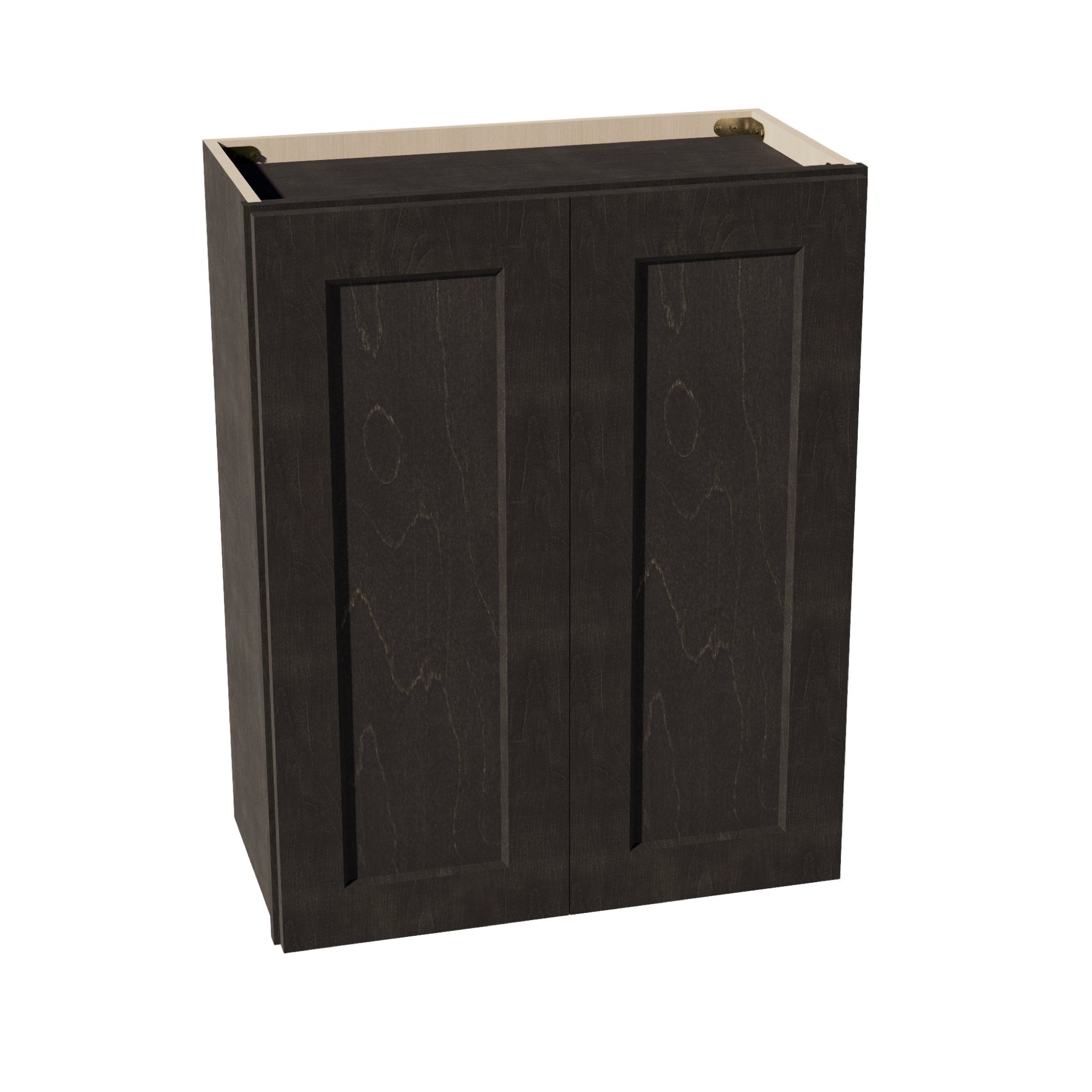 HG-W2430: Dark Gray Shaker 24"W x 30"H 2 Doors & 2 Shelves Standard Wall Cabinet