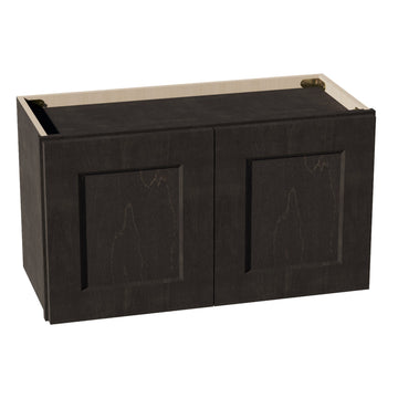 HG-W2715: Dark Gray Shaker 27"W x 15"H 2 Doors Standard Wall Bridge Cabinet