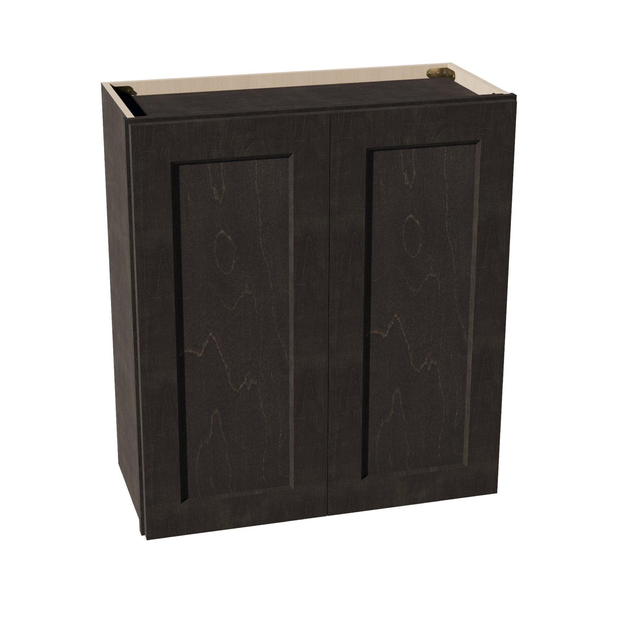 HG-W2730: Dark Gray Shaker 27"W x 30"H 2 Doors & 2 Shelves Standard Wall Cabinet