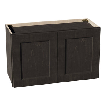 HG-W3018: Dark Gray Shaker 30"W x 18"H 2 Doors Standard Wall Bridge Cabinet