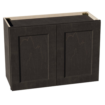 HG-W3021: Dark Gray Shaker 30"W x 21"H 2 Doors Standard Wall Bridge Cabinet