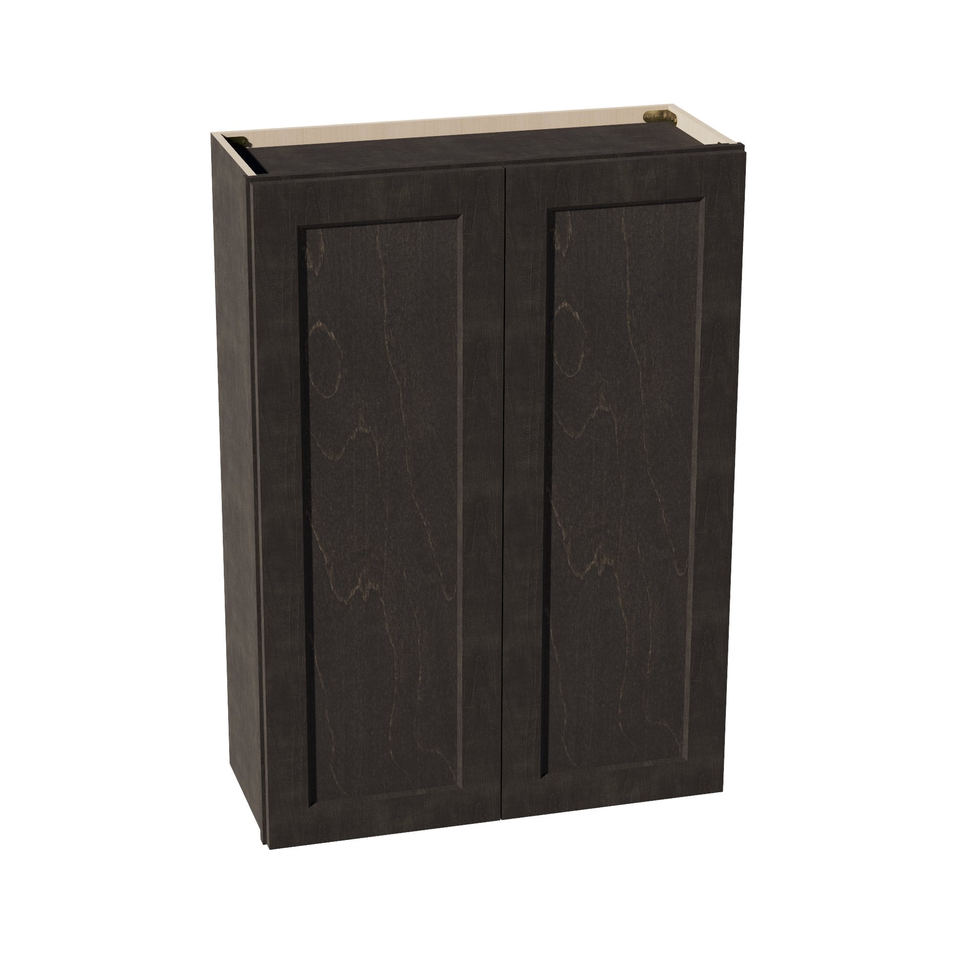 HG-W3042: Dark Gray Shaker 30"W x 42"H 2 Doors & 3 Shelves Standard Wall Cabinet