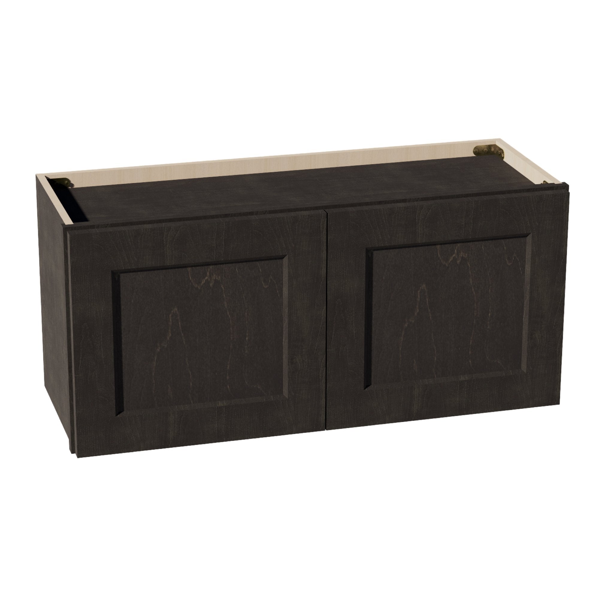 HG-W3315: Dark Gray Shaker 33"W x 15"H 2 Doors Standard Wall Bridge Cabinet