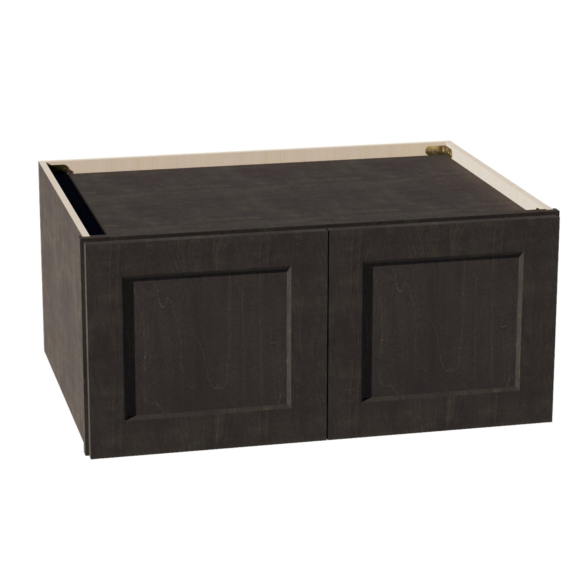 HG-W331524: Dark Gray Shaker 33"W x 15"H x 24"D 2 Doors Standard Bridge Wall Cabinet