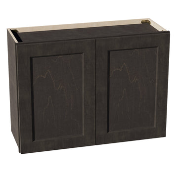 HG-W3324: Dark Gray Shaker 33"W x 24"H 2 Doors Standard Wall Bridge Cabinet