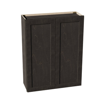 HG-W3342: Dark Gray Shaker 33"W x 42"H 2 Doors & 3 Shelves Standard Wall Cabinet