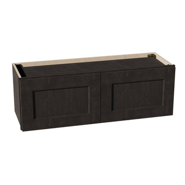 HG-W3612: Dark Gray Shaker 36"W x 12"H 2 Doors Standard Wall Bridge Cabinet
