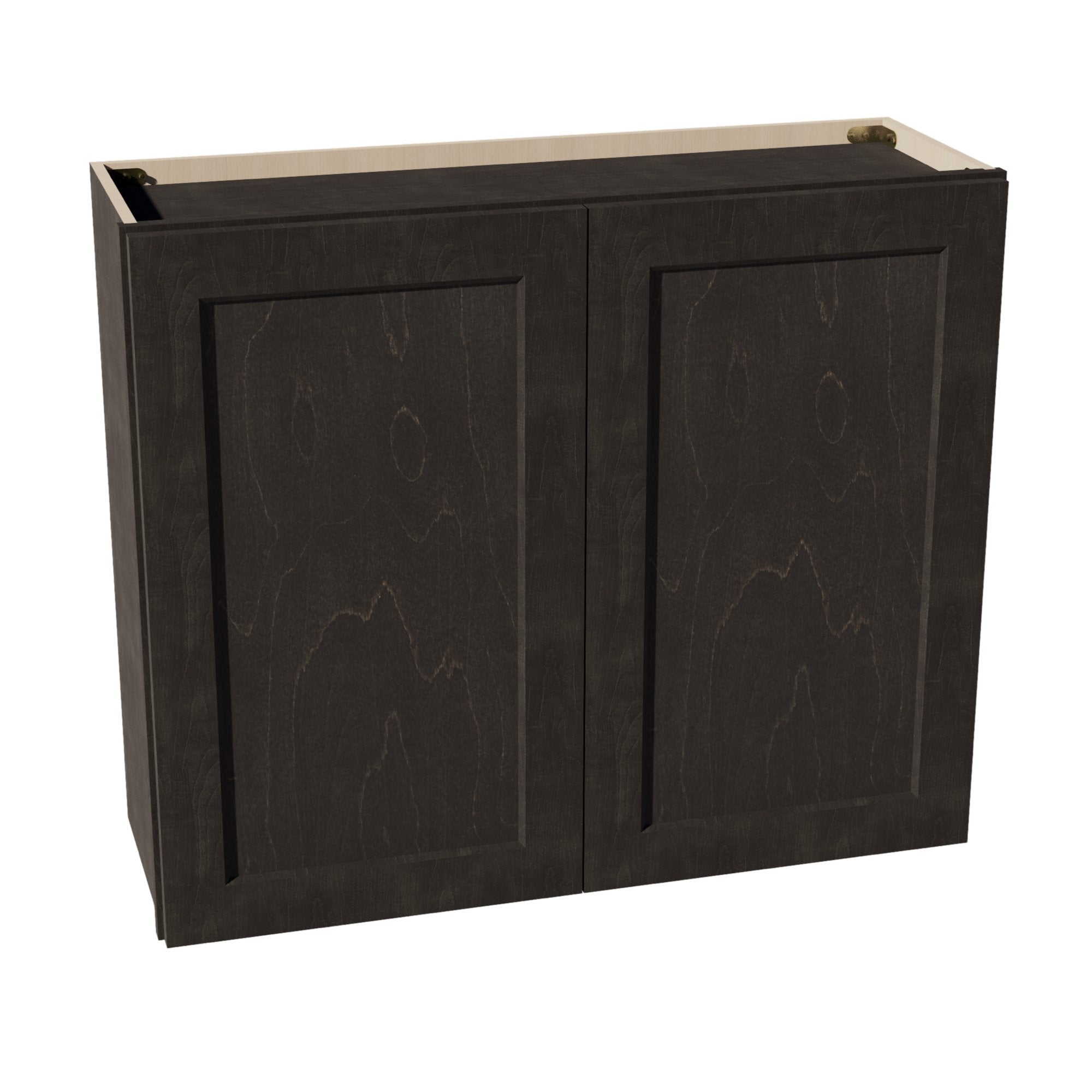 HG-W3630: Dark Gray Shaker 36"W x 30"H 2 Doors & 2 Shelves Standard Wall Cabinet