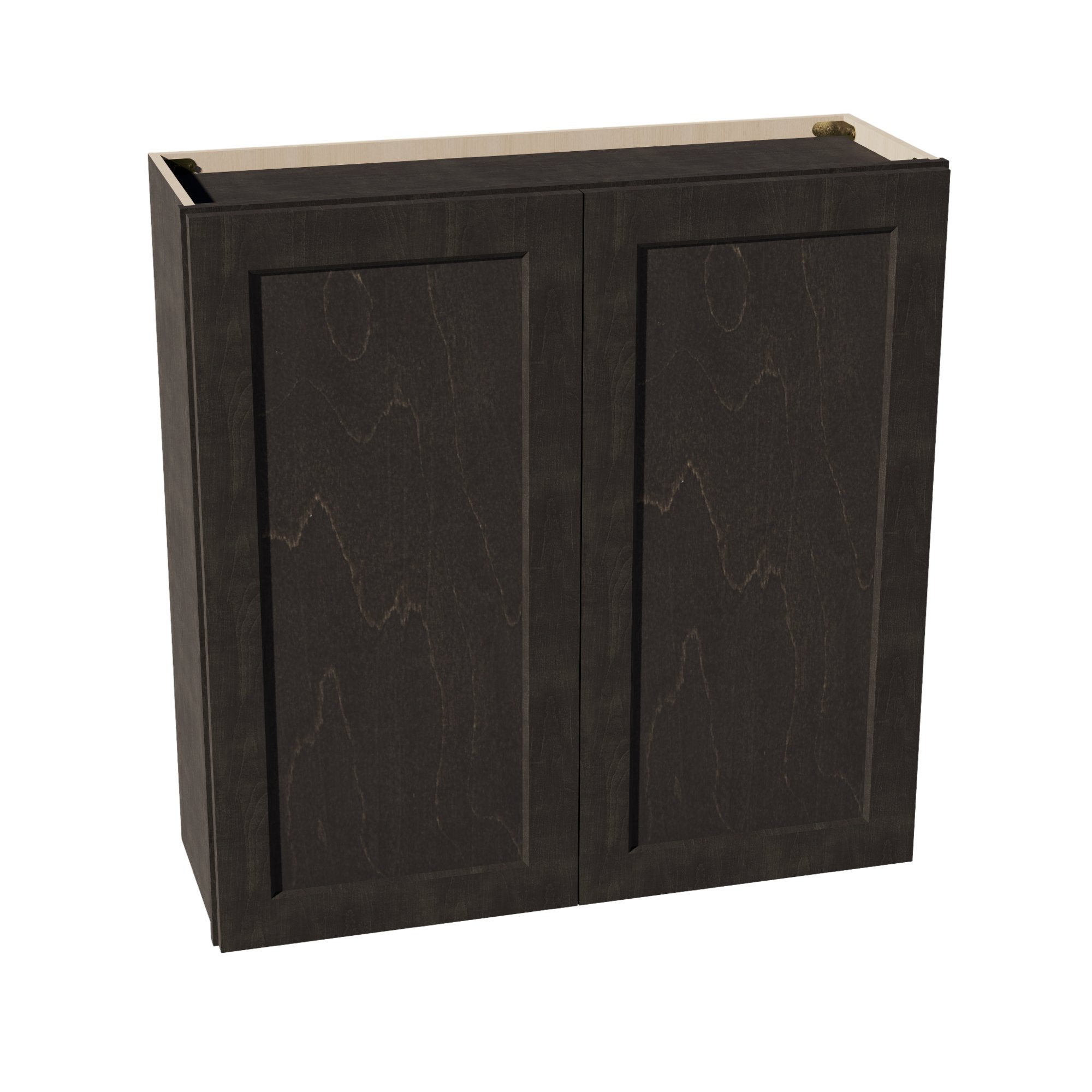 HG-W3636: Dark Gray Shaker 36"W x 36"H 2 Doors & 2 Shelves Standard Wall Cabinet