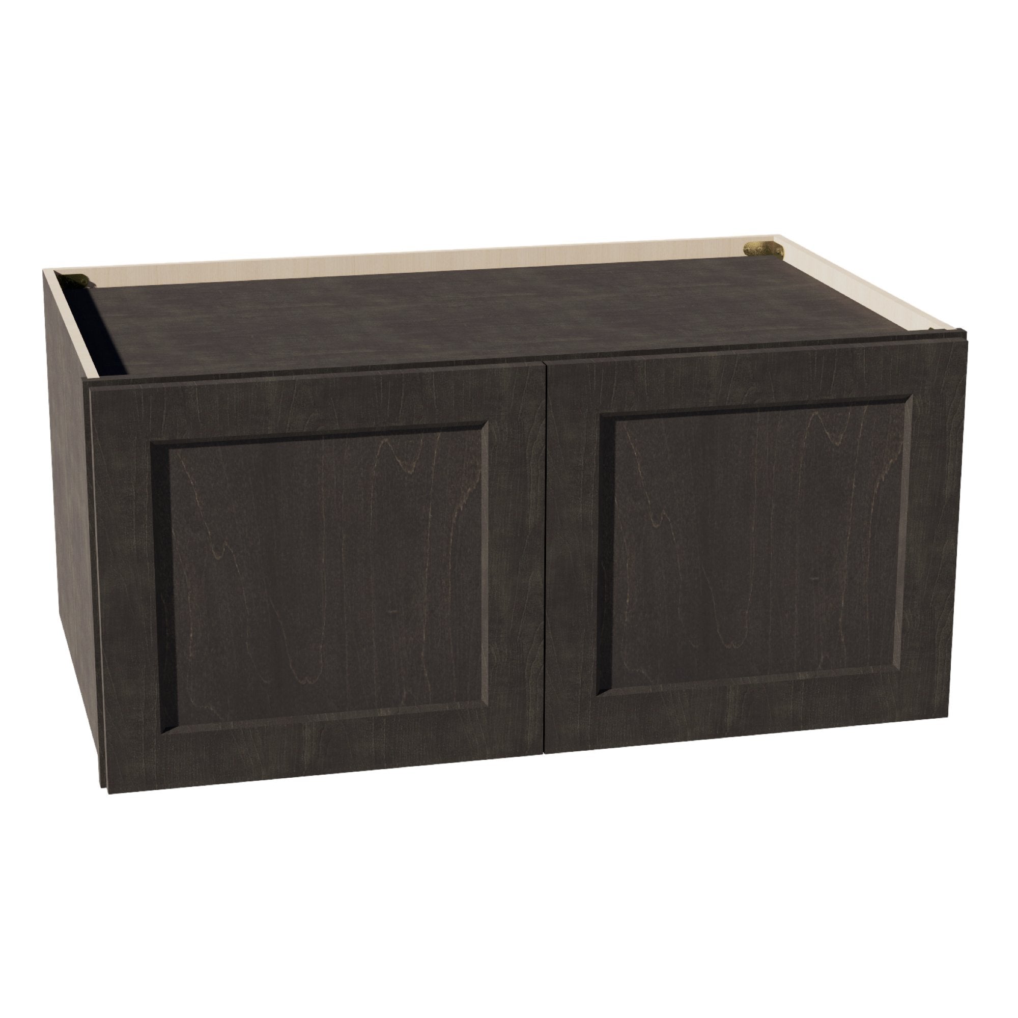 HG-W391824: Dark Gray Shaker 39"W x 18"H x 24"D 2 Doors Standard Bridge Wall Cabinet