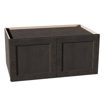 HG-W391824: Dark Gray Shaker 39"W x 18"H x 24"D 2 Doors Standard Bridge Wall Cabinet