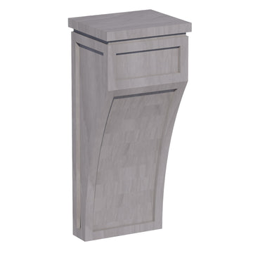 HLG-CML: Light Gray Shaker 5-1/4"W x 12-1/2"H x 4-1/2"D Large Corbel