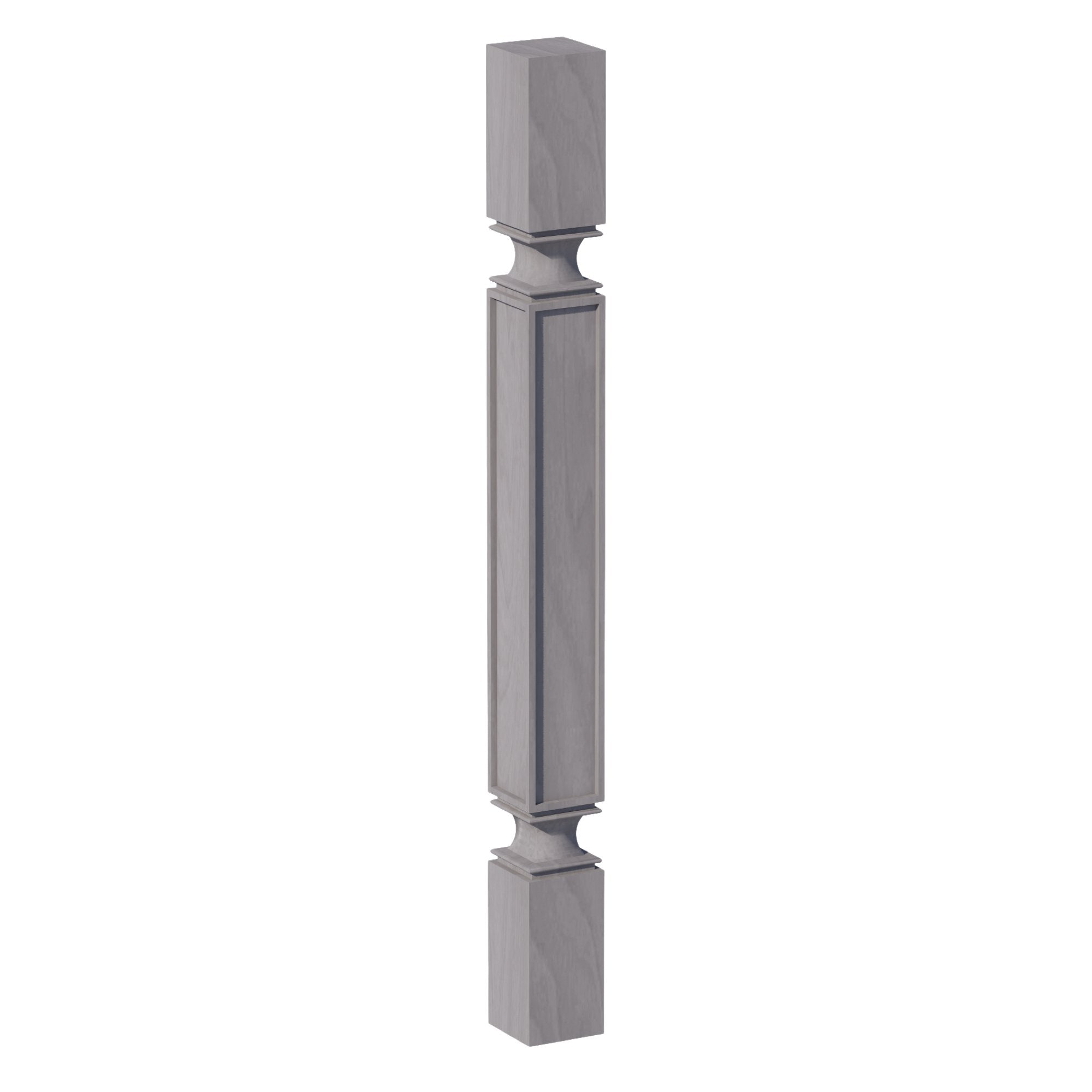 HLG-SP336: Light Gray Shaker 03"W x 36"H x 03"D Square Roman Pillar