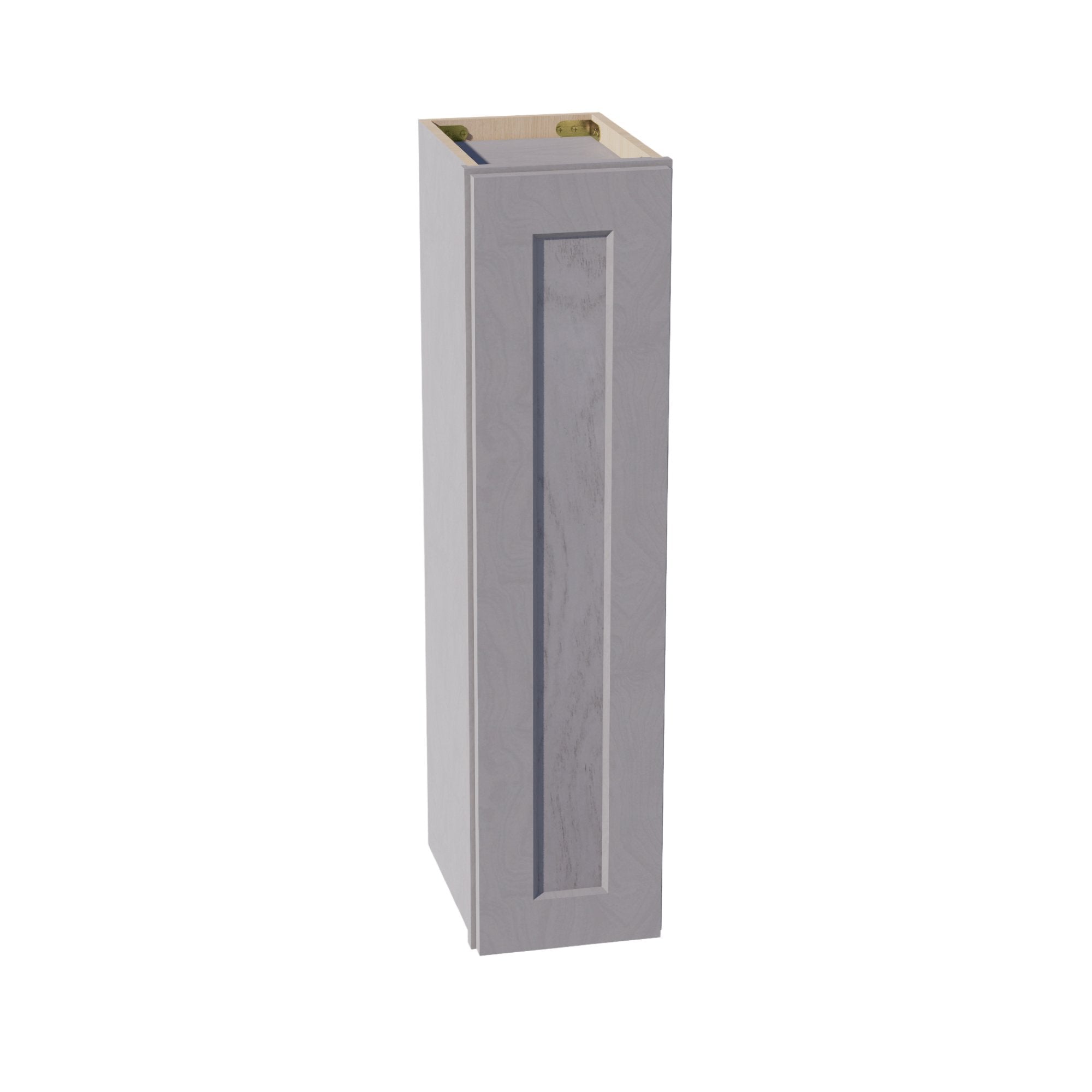 HLG-W0936: Light Gray Shaker 09"W x 36"H 1 Door & 2 Shelves Standard Wall Cabinet
