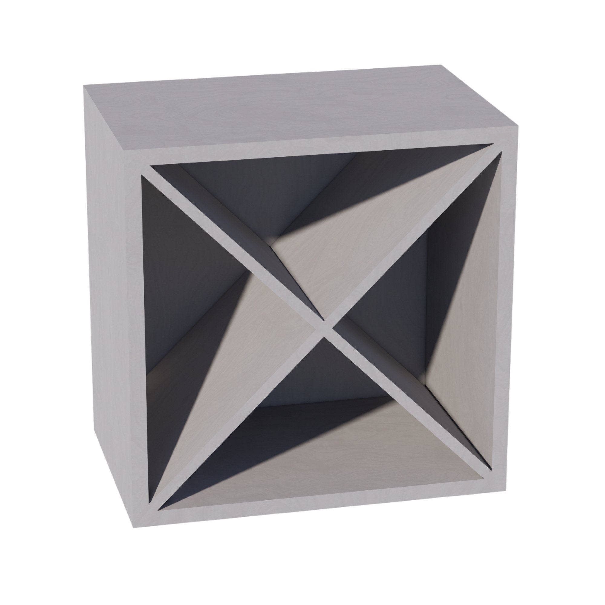 HLG-WR1818: Light Gray Shaker 18"W x 18"H x 12"D Wall Wine Rack Incl. Shelf