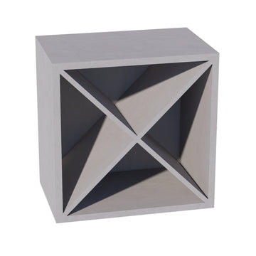 HLG-WR1818: Light Gray Shaker 18"W x 18"H x 12"D Wall Wine Rack Incl. Shelf