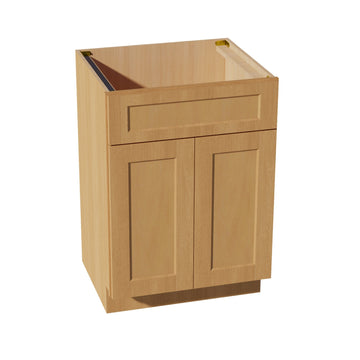 HT-VSB2421: Timber Wood Shaker 24"W x 34-1/2"H x 21"D 2 Doors & 1 False Drawer Vanity Sink Base Cabinets